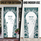 Custom Australia Rugby 2026 Door Cover Go Wallabies Aboriginal Pattern White Version - Aussie Hoodie