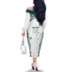 Custom Australia Rugby 2026 Family Matching Off The Shoulder Long Sleeve Dress and Hawaiian Shirt Go Wallabies Aboriginal Pattern White Version - Aussie Hoodie