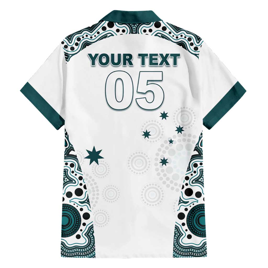 Custom Australia Rugby 2026 Family Matching Summer Maxi Dress and Hawaiian Shirt Go Wallabies Aboriginal Pattern White Version - Aussie Hoodie