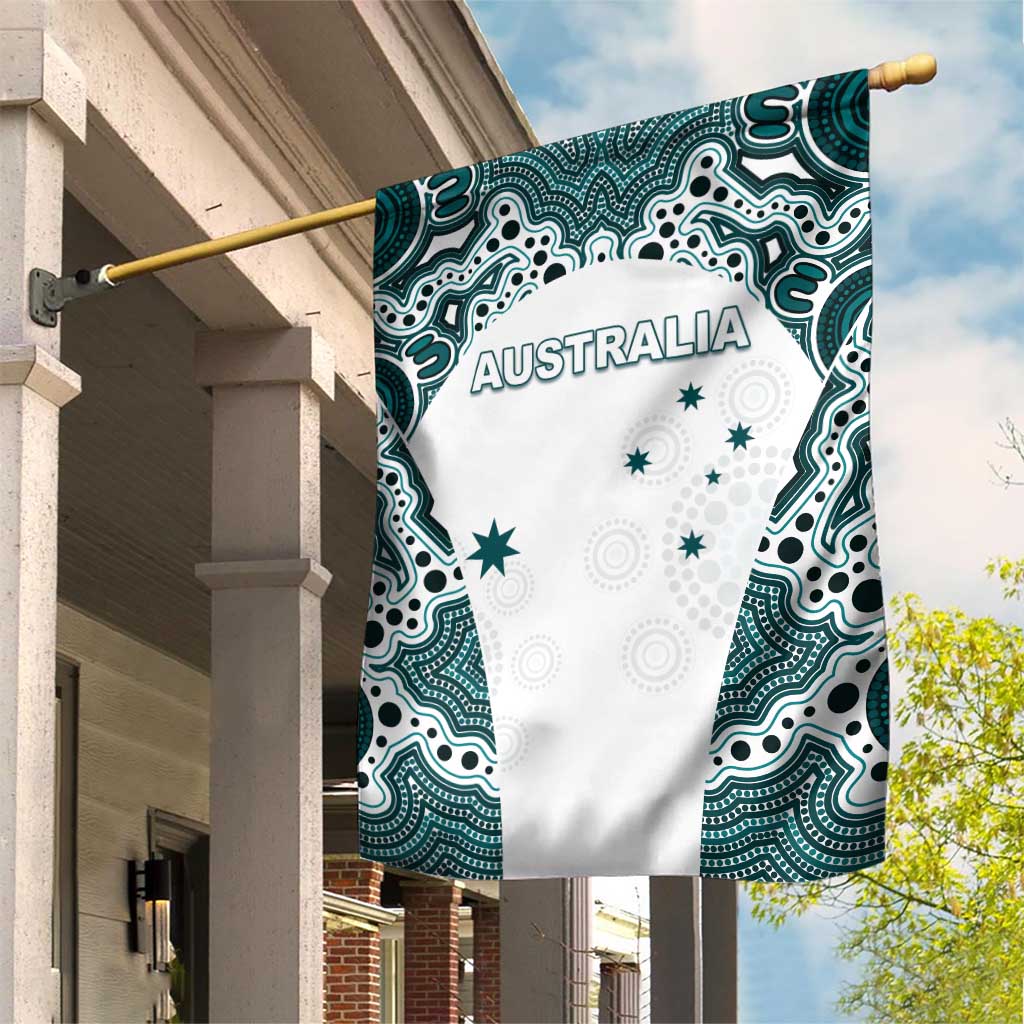 Australia Rugby 2026 Garden Flag Go Wallabies Aboriginal Pattern White Version - Aussie Hoodie