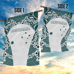 Australia Rugby 2026 Garden Flag Go Wallabies Aboriginal Pattern White Version - Aussie Hoodie