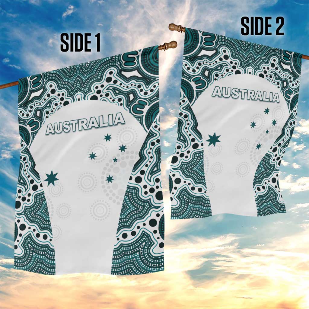 Australia Rugby 2026 Garden Flag Go Wallabies Aboriginal Pattern White Version - Aussie Hoodie