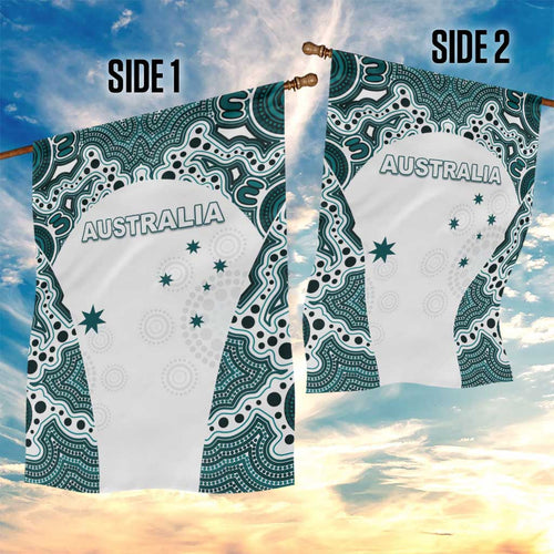 Australia Rugby 2026 Garden Flag Go Wallabies Aboriginal Pattern White Version - Aussie Hoodie