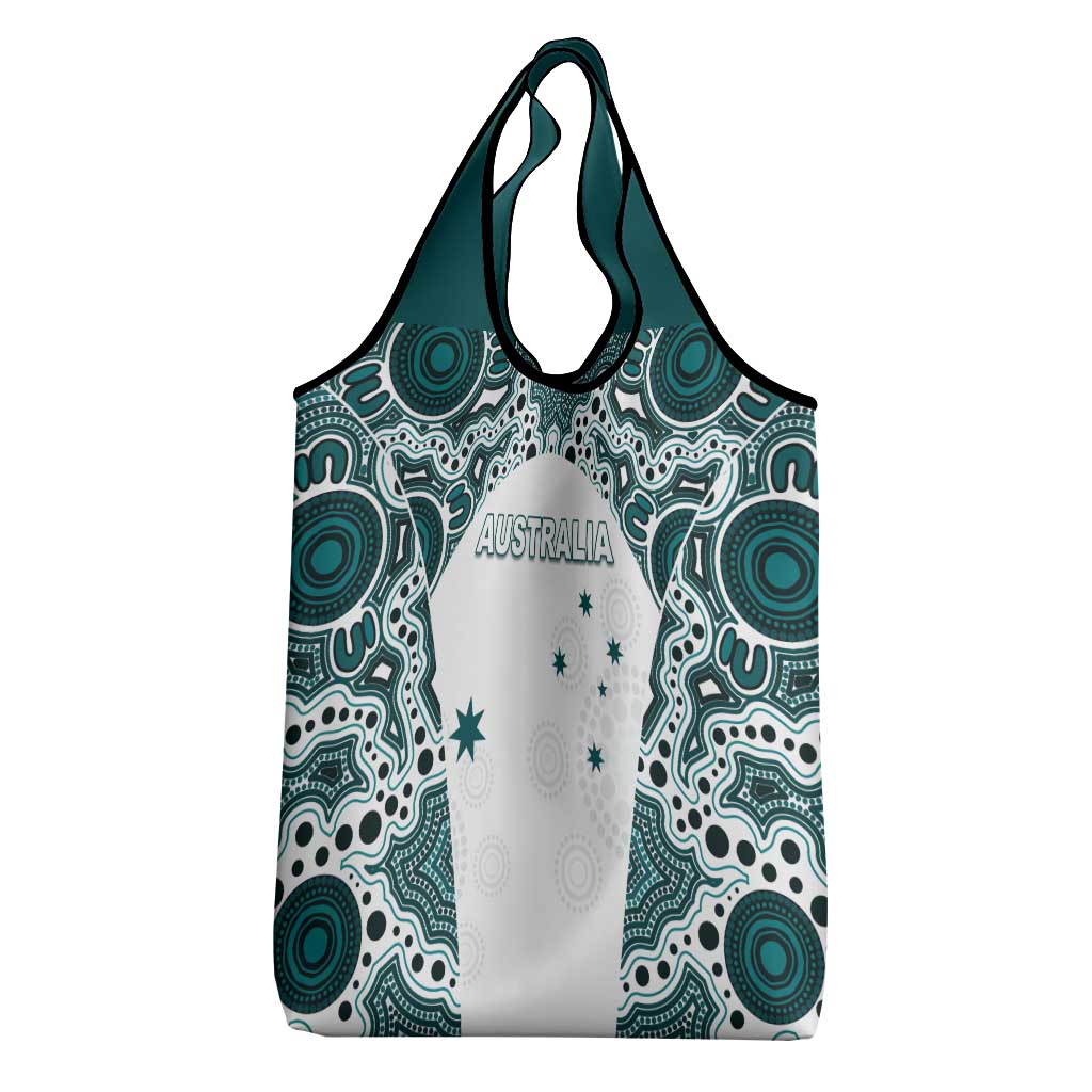 Australia Rugby 2026 Grocery Bag Go Wallabies Aboriginal Pattern White Version - Aussie Hoodie