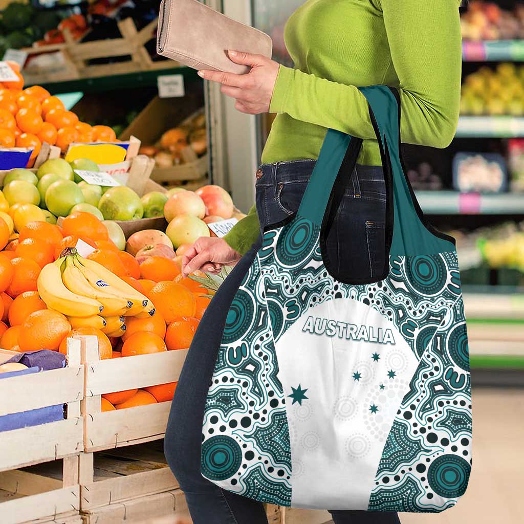 Australia Rugby 2026 Grocery Bag Go Wallabies Aboriginal Pattern White Version - Aussie Hoodie