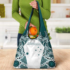 Australia Rugby 2026 Grocery Bag Go Wallabies Aboriginal Pattern White Version - Aussie Hoodie