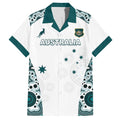 Custom Australia Rugby 2026 Hawaiian Shirt Go Wallabies Aboriginal Pattern White Version - Aussie Hoodie