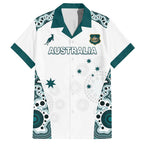 Custom Australia Rugby 2026 Hawaiian Shirt Go Wallabies Aboriginal Pattern White Version - Aussie Hoodie