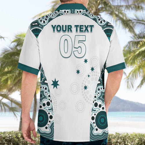 Custom Australia Rugby 2026 Hawaiian Shirt Go Wallabies Aboriginal Pattern White Version - Aussie Hoodie