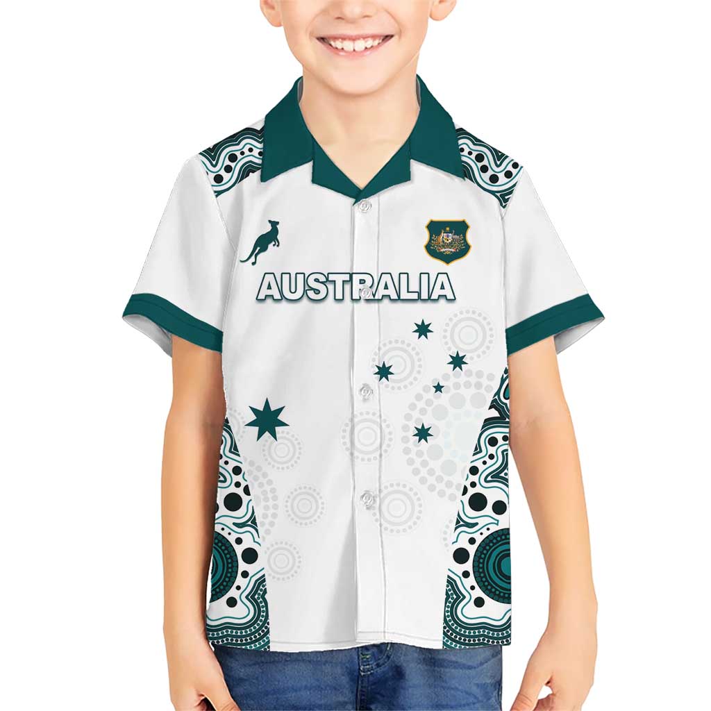 Custom Australia Rugby 2026 Hawaiian Shirt Go Wallabies Aboriginal Pattern White Version - Aussie Hoodie