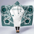 Australia Rugby 2026 Hooded Blanket Go Wallabies Aboriginal Pattern White Version - Aussie Hoodie