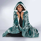 Australia Rugby 2026 Hooded Blanket Go Wallabies Aboriginal Pattern White Version - Aussie Hoodie