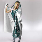 Australia Rugby 2026 Hooded Blanket Go Wallabies Aboriginal Pattern White Version - Aussie Hoodie