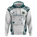 Custom Australia Rugby 2026 Hoodie Go Wallabies Aboriginal Pattern White Version - Aussie Hoodie