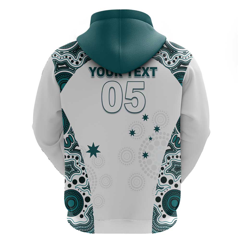 Custom Australia Rugby 2026 Hoodie Go Wallabies Aboriginal Pattern White Version - Aussie Hoodie