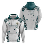 Custom Australia Rugby 2026 Hoodie Go Wallabies Aboriginal Pattern White Version - Aussie Hoodie