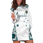 Custom Australia Rugby 2026 Hoodie Dress Go Wallabies Aboriginal Pattern White Version - Aussie Hoodie