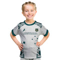 Custom Australia Rugby 2026 Kid T Shirt Go Wallabies Aboriginal Pattern White Version - Aussie Hoodie