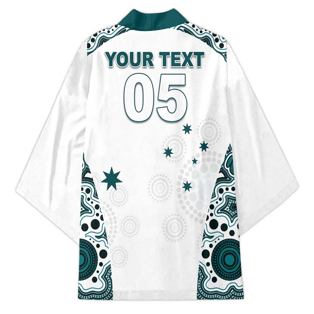 Custom Australia Rugby 2026 Kimono Go Wallabies Aboriginal Pattern White Version - Aussie Hoodie