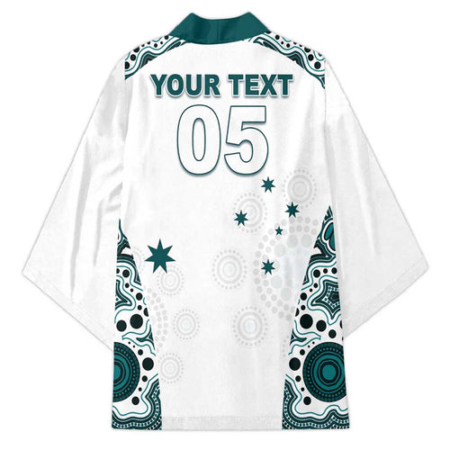 Custom Australia Rugby 2026 Kimono Go Wallabies Aboriginal Pattern White Version - Aussie Hoodie