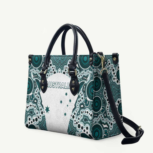 Australia Rugby 2026 Leather Bag Go Wallabies Aboriginal Pattern White Version - Aussie Hoodie
