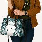 Australia Rugby 2026 Leather Bag Go Wallabies Aboriginal Pattern White Version - Aussie Hoodie