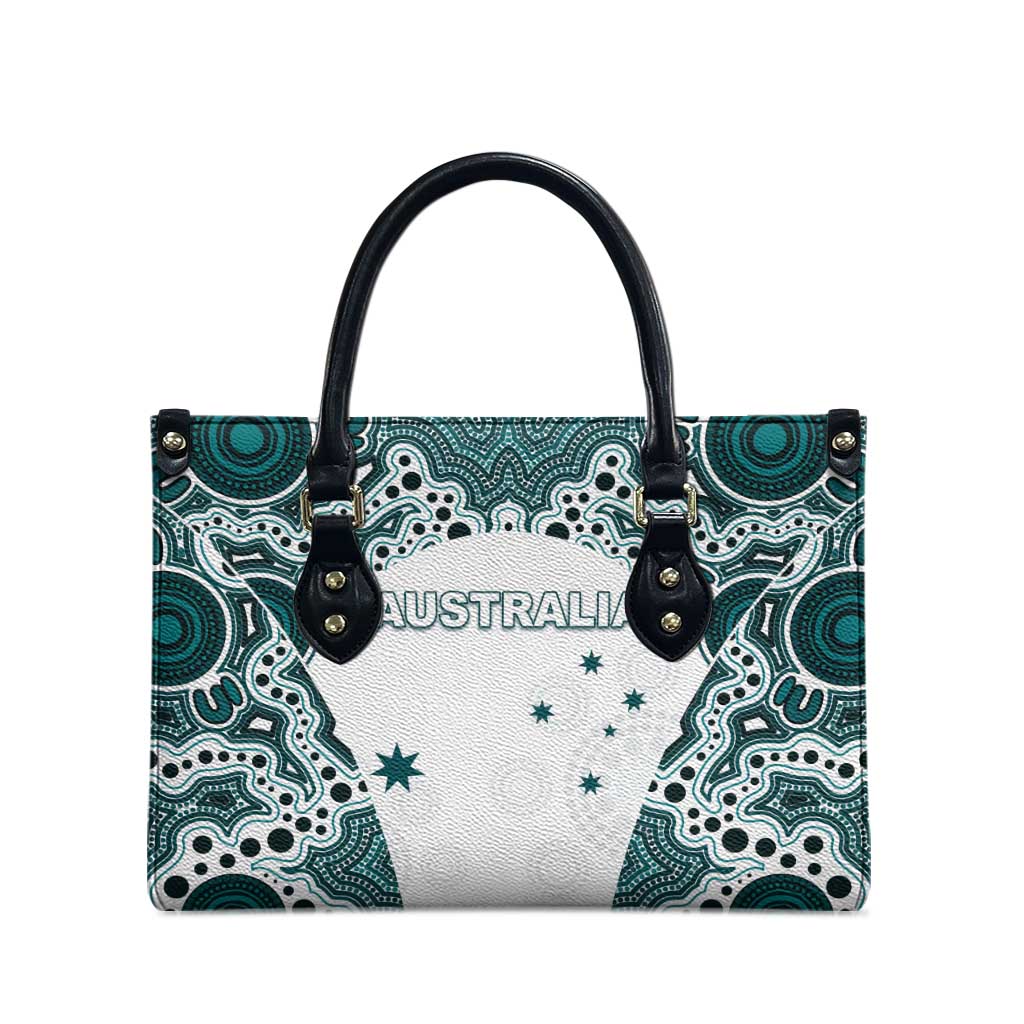 Australia Rugby 2026 Leather Bag Go Wallabies Aboriginal Pattern White Version - Aussie Hoodie
