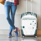 Australia Rugby 2026 Luggage Cover Go Wallabies Aboriginal Pattern White Version - Aussie Hoodie