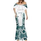 Custom Australia Rugby 2026 Mermaid Dress Go Wallabies Aboriginal Pattern White Version - Aussie Hoodie