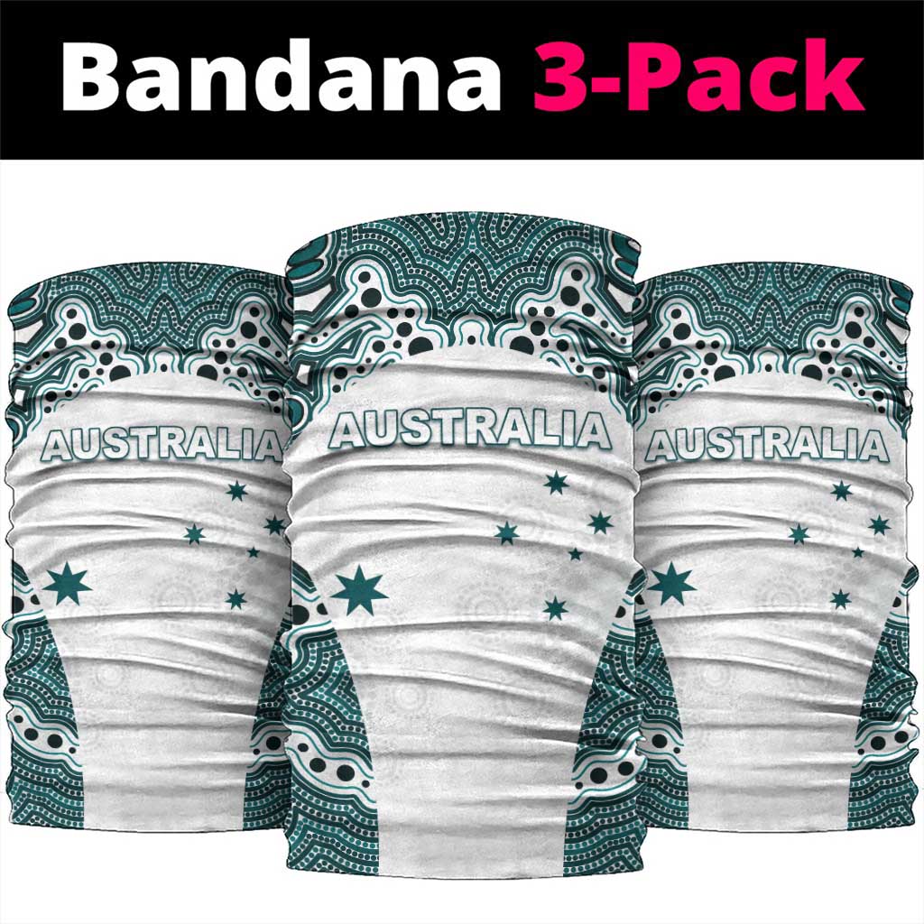 Australia Rugby 2026 Neck Gaiter Go Wallabies Aboriginal Pattern White Version - Aussie Hoodie