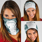 Australia Rugby 2026 Neck Gaiter Go Wallabies Aboriginal Pattern White Version - Aussie Hoodie