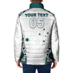 Custom Australia Rugby 2026 Padded Jacket Go Wallabies Aboriginal Pattern White Version - Aussie Hoodie