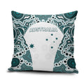 Australia Rugby 2026 Pillow Cover Go Wallabies Aboriginal Pattern White Version - Aussie Hoodie