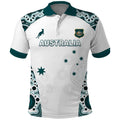 Custom Australia Rugby 2026 Polo Shirt Go Wallabies Aboriginal Pattern White Version - Aussie Hoodie