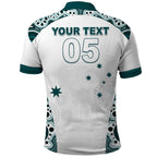 Custom Australia Rugby 2026 Polo Shirt Go Wallabies Aboriginal Pattern White Version - Aussie Hoodie