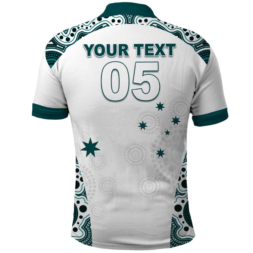 Custom Australia Rugby 2026 Polo Shirt Go Wallabies Aboriginal Pattern White Version - Aussie Hoodie