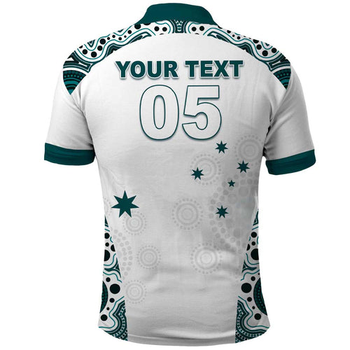 Custom Australia Rugby 2026 Polo Shirt Go Wallabies Aboriginal Pattern White Version - Aussie Hoodie