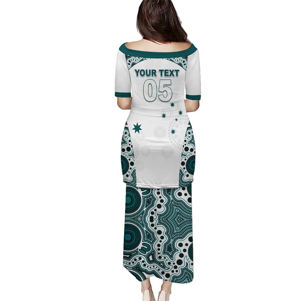 Custom Australia Rugby 2026 Puletasi Go Wallabies Aboriginal Pattern White Version - Aussie Hoodie