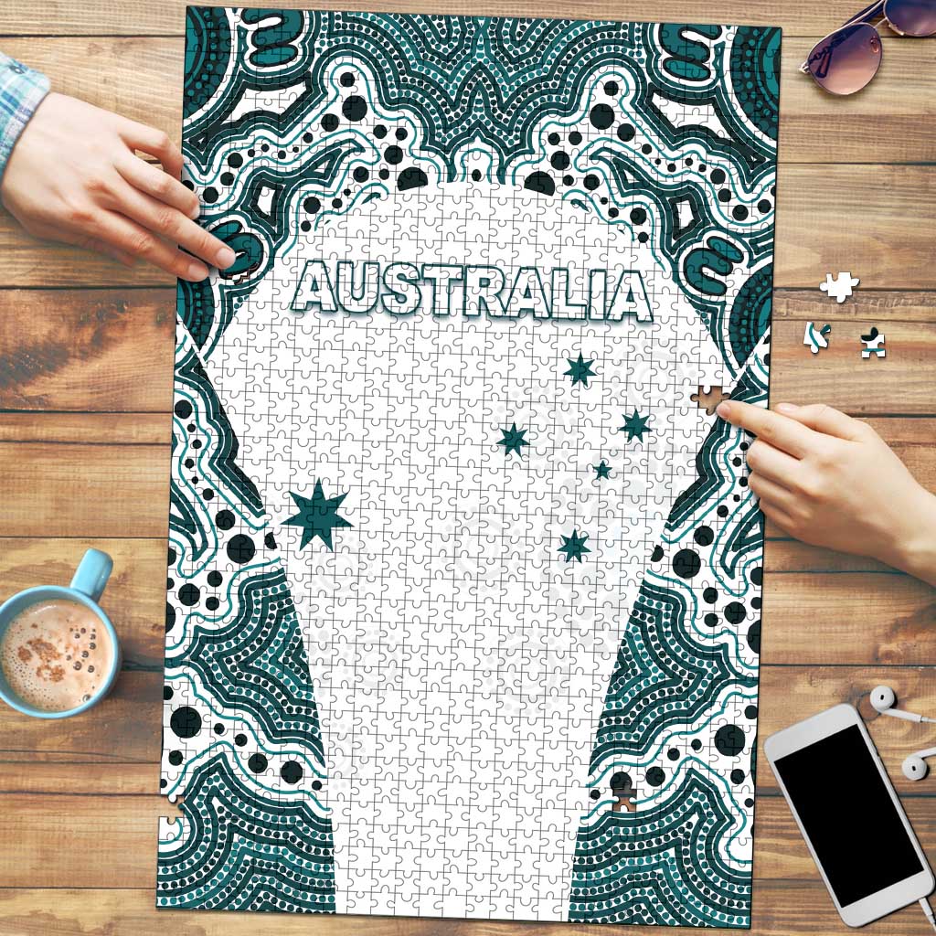Australia Rugby 2026 Puzzle Go Wallabies Aboriginal Pattern White Version - Aussie Hoodie