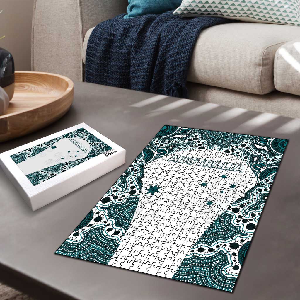 Australia Rugby 2026 Puzzle Go Wallabies Aboriginal Pattern White Version - Aussie Hoodie