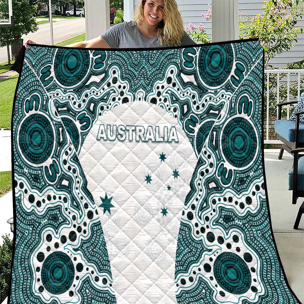 Australia Rugby 2026 Quilt Go Wallabies Aboriginal Pattern White Version - Aussie Hoodie