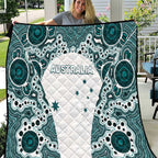 Australia Rugby 2026 Quilt Go Wallabies Aboriginal Pattern White Version - Aussie Hoodie