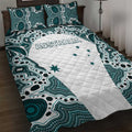 Australia Rugby 2026 Quilt Bed Set Go Wallabies Aboriginal Pattern White Version - Aussie Hoodie