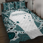 Australia Rugby 2026 Quilt Bed Set Go Wallabies Aboriginal Pattern White Version - Aussie Hoodie