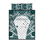 Australia Rugby 2026 Quilt Bed Set Go Wallabies Aboriginal Pattern White Version - Aussie Hoodie