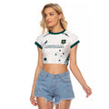 Custom Australia Rugby 2026 Raglan Cropped T Shirt Go Wallabies Aboriginal Pattern White Version - Aussie Hoodie