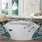 Australia Rugby 2026 Round Carpet Go Wallabies Aboriginal Pattern White Version - Aussie Hoodie