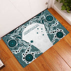 Australia Rugby 2026 Rubber Doormat Go Wallabies Aboriginal Pattern White Version - Aussie Hoodie