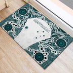 Australia Rugby 2026 Rubber Doormat Go Wallabies Aboriginal Pattern White Version - Aussie Hoodie