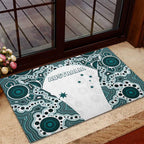 Australia Rugby 2026 Rubber Doormat Go Wallabies Aboriginal Pattern White Version - Aussie Hoodie